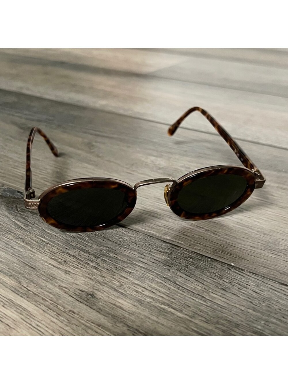 Vintage Giorgio Armani 631 893 135 Oval Tortoise Amber Sunglasses Italy